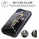 iPhone 12 Pro Max Zipper Wallet Bag PU Back Cover Shockrpoof Phone Case with Holder & Card Slots & Wallet - Black