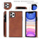 iPhone 12 Pro Max Cross-body Square Double Buckle Flip Card Bag TPU+PU Case with Card Slots & Wallet & Photo & Strap - Brown