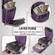 iPhone 12 Pro Max Zipper Hardware Card Wallet Phone Case - Purple