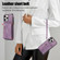 iPhone 12 Pro Max Zipper RFID Card Slot Phone Case with Short Lanyard - Purple