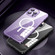 iPhone 12 Pro Max MagSafe Spring Buckle Metal Transparent Phone Case with Lens Protection - Dark Purple