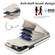 iPhone 12 Pro Max Rhombic Texture Card Bag Phone Case with Long Lanyard - White