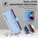 iPhone 12 Pro Max Sheep Texture Cross-body Zipper Wallet Leather Phone Case - Blue