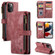 iPhone 12 Pro Max CaseMe-C30 PU + TPU Multifunctional Horizontal Flip Leather Case with Holder & Card Slot & Wallet & Zipper Pocket - Red