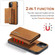 iPhone 12 Pro Max DG.MING M1 Series 3-Fold Multi Card Wallet + Magnetic Back Cover Shockproof Case with Holder Function - Brown