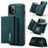 iPhone 12 Pro Max DG.MING M1 Series 3-Fold Multi Card Wallet + Magnetic Back Cover Shockproof Case with Holder Function - Green