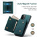 iPhone 12 Pro Max DG.MING M1 Series 3-Fold Multi Card Wallet + Magnetic Back Cover Shockproof Case with Holder Function - Green