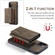 iPhone 12 Pro Max DG.MING M1 Series 3-Fold Multi Card Wallet + Magnetic Back Cover Shockproof Case with Holder Function - Coffee