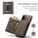 iPhone 12 Pro Max DG.MING M1 Series 3-Fold Multi Card Wallet + Magnetic Back Cover Shockproof Case with Holder Function - Coffee