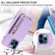 iPhone 12 Pro Max Crossbody Lanyard Zipper Wallet Leather Phone Case - Purple