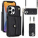 iPhone 12 Pro Max RFID Card Slot Phone Case with Long Lanyard - Black