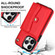iPhone 12 Pro Max RFID Card Slot Phone Case with Long Lanyard - Red