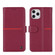 iPhone 12 Pro Max GEBEI Top-grain Leather Horizontal Flip Protective Case with Holder & Card Slots & Wallet & Photo Frame - Wine Red