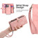 iPhone 12 Pro Max Zipper Wallet Detachable MagSafe Leather Phone Case - Pink