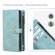 iPhone 12 Pro Max Zipper Wallet Detachable MagSafe Leather Phone Case - Blue