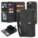 iPhone 12 Pro Max Zipper Wallet Detachable MagSafe Leather Phone Case - Black