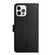 iPhone 12 Pro Max Genuine Leather Fingerprint-proof Horizontal Flip Phone Case - Black