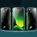 iPhone 12 Pro Max Four-corner Shockproof Anti-peeping Magnetic Metal Frame Double-sided Tempered Glass Case - Dark Green