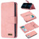 iPhone 12 Pro Max Detachable Frosted Magnetic Horizontal Flip Leather Case with Card Slots & Holder & Zipper Wallet & Photo Frame - Pink
