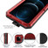 iPhone 12 Pro Max Metal + Silicone Phone Case with Screen Protector - Red
