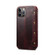 iPhone 12 Pro Max Denior Oil Wax Top Layer Cowhide Simple Flip Leather Case - Dark Red