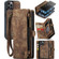 iPhone 12 Pro Max CaseMe-008 Detachable Multifunctional Wallet Leather Phone Case  - Brown