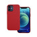 iPhone 12 Pro Max Mesh Texture Cowhide Leather Back Cover Full-wrapped Shockproof Case - Red