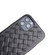 iPhone 12 Pro Max Woven Texture Sheepskin Leather Back Cover Full-wrapped Shockproof Case - Blue
