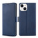 iPhone 13 mini Ultra-thin Voltage Side Buckle PU + TPU Horizontal Flip Leather Case with Holder & Card Slot  - Blue