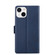 iPhone 13 mini Ultra-thin Voltage Side Buckle PU + TPU Horizontal Flip Leather Case with Holder & Card Slot  - Blue