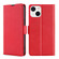 iPhone 13 mini Ultra-thin Voltage Side Buckle PU + TPU Horizontal Flip Leather Case with Holder & Card Slot  - Red
