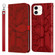 iPhone 13 mini Life of Tree Embossing Pattern Horizontal Flip Leather Case with Holder & Card Slot & Wallet & Photo Frame & Lanyard  - Red