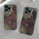 iPhone 13 mini Camouflage Pattern Film PC Phone Case - Green Camouflage
