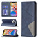iPhone 13 mini Rhombus Texture Horizontal Flip Magnetic Leather Case with Holder & Card Slots  - Blue