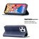 iPhone 13 mini Rhombus Texture Horizontal Flip Magnetic Leather Case with Holder & Card Slots  - Blue