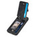iPhone 13 mini Carbon Fiber Vertical Flip Zipper Phone Case - Black