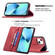 iPhone 13 mini Magnetic RFID Blocking Anti-Theft Leather Case with Holder & Card Slots & Wallet  - Red