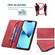 iPhone 13 mini Magnetic RFID Blocking Anti-Theft Leather Case with Holder & Card Slots & Wallet  - Red