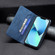 iPhone 13 mini Magnetic RFID Blocking Anti-Theft Leather Case with Holder & Card Slots & Wallet  - Blue