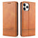 iPhone 13 mini AZNS Magnetic Calf Texture Horizontal Flip Leather Case with Card Slots & Holder & Wallet  - Light Brown