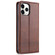 iPhone 13 mini AZNS Magnetic Calf Texture Horizontal Flip Leather Case with Card Slots & Holder & Wallet  - Dark Brown