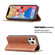 iPhone 13 mini Rhombus Texture Horizontal Flip Magnetic Leather Case with Holder & Card Slots  - Brown