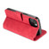 iPhone 13 mini DG.MING Retro Oil Side Horizontal Flip Leather Case with Holder & Card Slots & Wallet  - Red