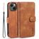 iPhone 13 mini DG.MING Retro Oil Side Horizontal Flip Leather Case with Holder & Card Slots & Wallet  - Brown