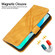iPhone 13 mini  / 12 mini RFID Geometric Line Flip Leather Phone Case - Yellow