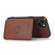 iPhone 13 mini Calf Texture Magnetic Card Bag PU Shockproof Case with Holder & Card Slot  - Coffee