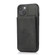 iPhone 13 mini Calf Texture Magnetic Card Bag PU Shockproof Case with Holder & Card Slot  - Black