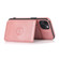 iPhone 13 mini Calf Texture Magnetic Card Bag PU Shockproof Case with Holder & Card Slot  - Rose Gold