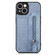 iPhone 13 mini Carbon Fiber Horizontal Flip Zipper Wallet Phone Case - Blue