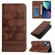 iPhone 13 mini Football Texture Magnetic Leather Flip Phone Case  - Brown